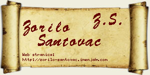 Zorilo Santovac vizit kartica
